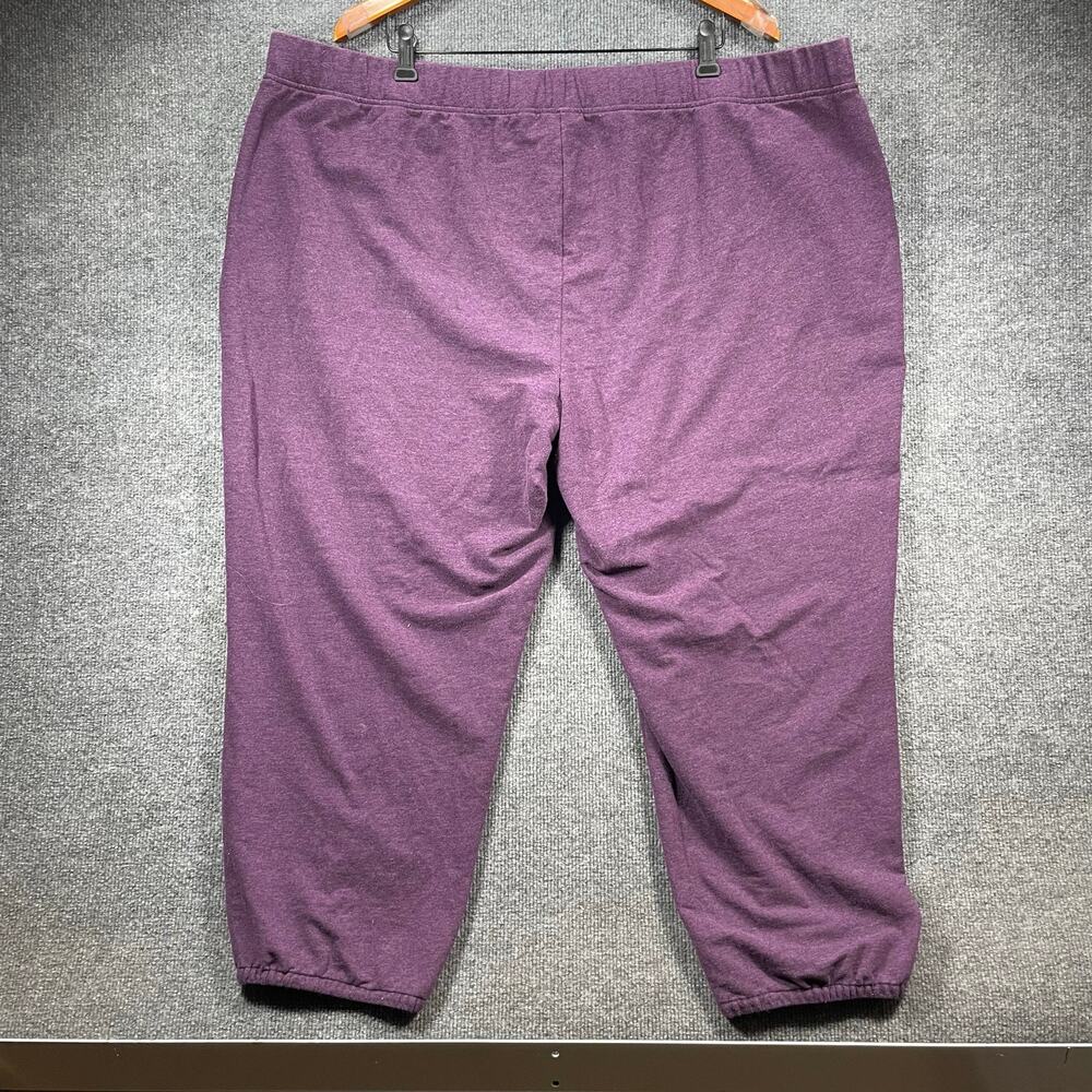 Logo Lounge Sweat Pants Women's Plus 3X Purple Drawstring Casual Stretch Relax - Picture 7 of 10